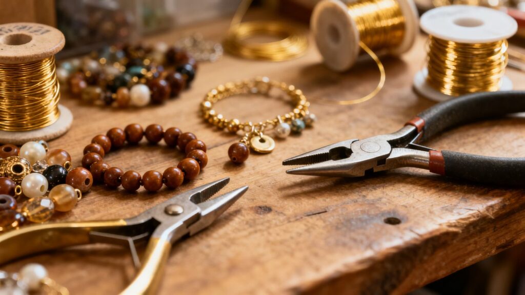Basic supplies for crafting jewelry