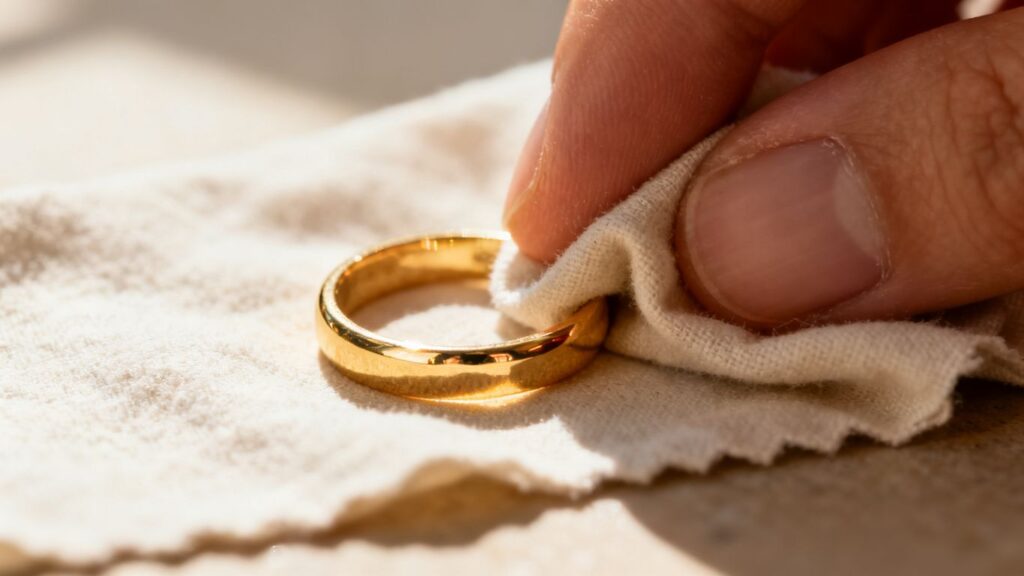 Detailed look at polishing gold